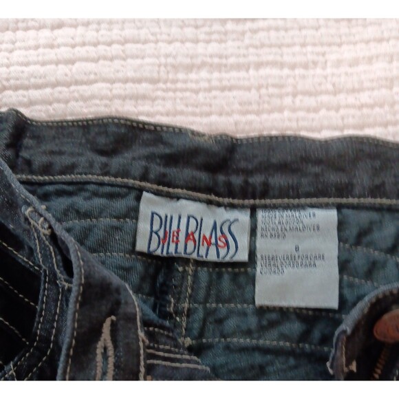 Retro Y2K Black High Rise Jean Women Sz 8 Rocky  Western Bill Blass Vintage Boho - Picture 7 of 8